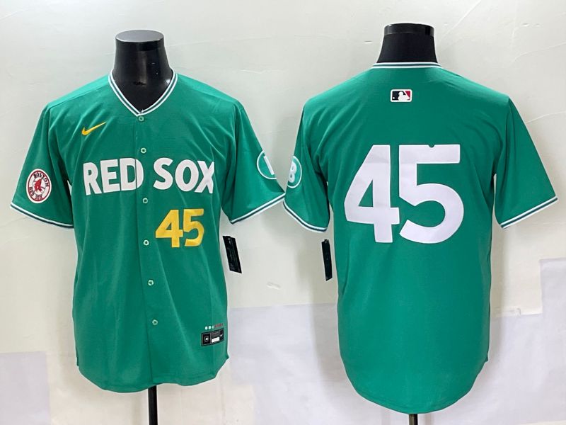 Men 2025 Boston Red Sox #45 No Name Dark Green Joint Name Nike MLB Jersey style 7